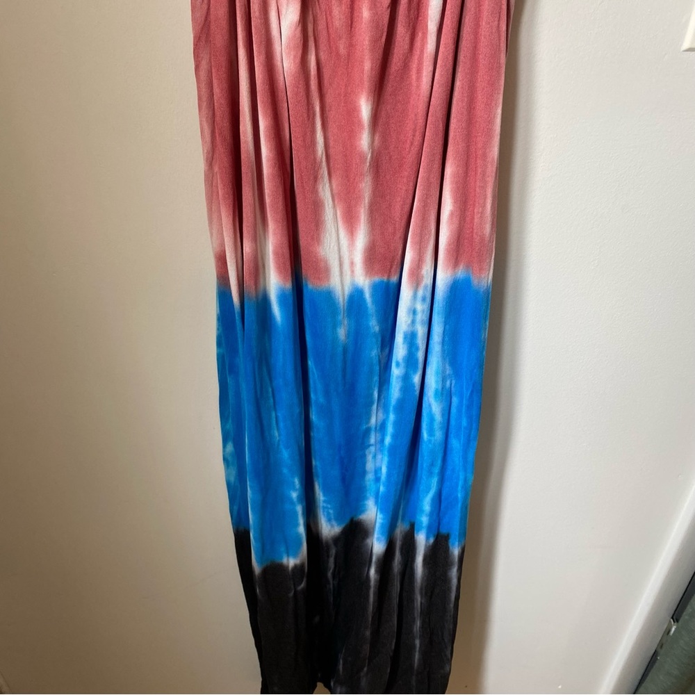 NWT Zara Pink Tie-Dye Maxi Dress size L - Picture 7 of 7